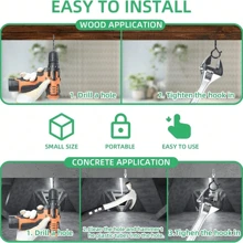 Heavy-Duty Metal Screw Hooks For Indoor/Outdoor Use - Perfect For Hanging Plants, LED Lights, Wind Chimes & Garage Decor