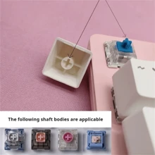 Sanrio Anime Sanrio Keycap Punk Crystal Keycaps Kuromi Theme Personalizowane fioletowe kropki Cute Cartoon Przezroczysty materiał ABS Mechaniczna klawiatura Cap na prezenty
