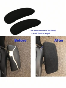 2pcs/Set Jacquard Office Chair Armrest Covers Anti-Dirty Stretch Arm Slipcovers For Gaming Computer Chairs - Navy Blue - View 5