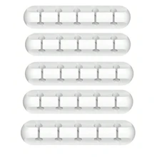 1 pieza Clip de gestión de cables con múltiples ranuras, organizador de cables de escritorio de silicona, soporte adhesivo para gestión de cables de escritorio - Adecuado para sistema de gestión de cables de escritorio, hogar, oficina y automóvil - Accesorio de estante de cables de mesita de noche