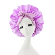 1PC Luxurious Satin Silky Bonnet With Adjustable Tie - Lightweight Hair Protection Cap For All-Night Comfort, Hair Care, And Shower Luxurious Satin & Silk Bonnet For Sleeping - Adjustable Comfort Fit With Tie Band - Unisex Night Hair Protection For Men & Women