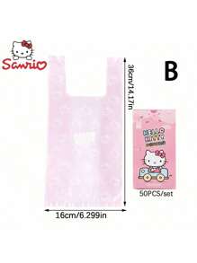 Sanrio 10PCS/50PCS Sanrio Official Licence Cute Y2k Printed Kitty Garbage Bag Portable Tank Top Design - Perfect For Desktop, Travel, And Outdoor Neat Car Garbage Bag