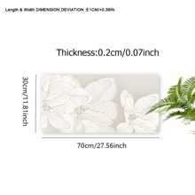 Mouse pad floral, arte estética, tapete de mesa 35,4 x 15,7 polegadas, acessórios de mesa de escritório, base de borracha, decoração de escritório com borda costurada, mousepad antiderrapante para escritório, casa, sala de informática, decoração como presentes para homens, mulheres, amigos, aniversários, materiais escolares, volta às aulas