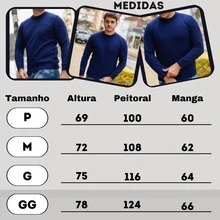 Men's Knitted Sweater Thick Mesh Cold Weather Blouse Round Neck High Quality - 藏蓝色 - 查看 4