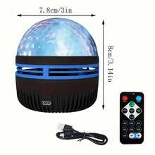1pc RGB Star Projector Night Light With Remote Control, USB-Powered LED Atmosphere Lamp For Bedroom & Living Room Decor, Multicolor Galaxy Effects, ABS Plastic Body, Perfect For Home Theater, Ceiling, Camping, Weddings, And Party Ambiance - Multicolor - View 10