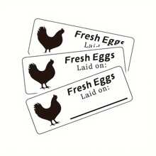 120pcs/20pcs Self-Adhesive Egg Box Date Labels, Waterproof & Moisture-Proof White Handwritten Stickers