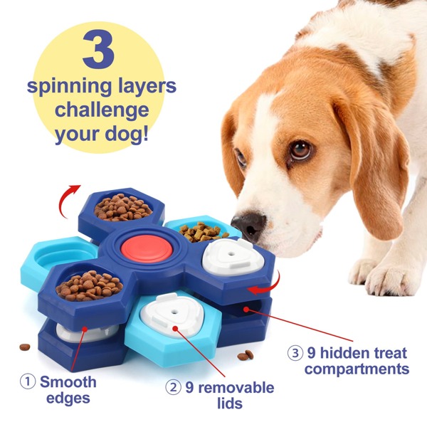 Dog Slow Feeding Puzzle Rotation Food Dispenser Interactive Toy
