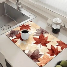 Dessous de verre à motif floral vintage, sets de table, tapis de séchage de vaisselle, sous-tasses, sets de table, tapis de bureau, tapis de bar, tapis de séchage d'ustensiles, tapis alimentaire, tapis résistant à la chaleur. Convient pour restaurant, cuisine, salon, bar à café, fête, hôtel, décoration de restaurant, décoration de cuisine, cadeau de fête