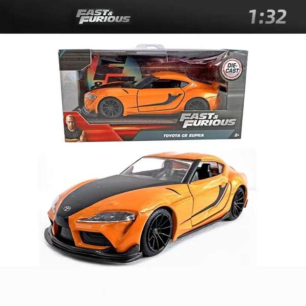 Burago 1:32 Rennsimulation Automotell NISSAN SKYLINE GT-R (RCNR33) / 2006 DODGE CHARGER Legierung Sammlung Trolley, wunderschön verpackt als Geschenk zum Geburtstag für Männer