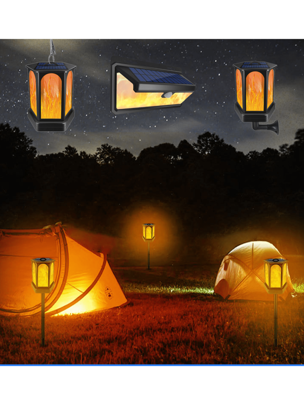 3 In1 Hoisting + Wall Mounting + Ground Insert Type Solar Lights Outdoor, Solar Torch Light With Flickering Flame For Garden Decor, Solar Garden Lights, Waterproof Outdoor Lighting, Flame Torches For Outside Patio Pathway Yard Decorations