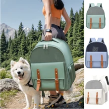 Sac à dos transporteur respirant pour chat et petit chien avec grande capacité - pour les propriétaires d'animaux de compagnie - convient pour la randonnée, la marche et les voyages - cadeau parfait pour les amateurs d'animaux
