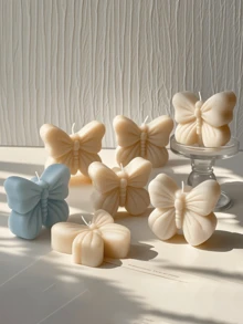 1 Khuôn silicon hình bướm hồng dùng làm nến thơm tự làm, đồ thủ công bằng nhựa thạch cao - Dễ tháo lắp và vệ sinh, Hoàn hảo làm quà tặng Ngày của Mẹ, đồ thủ công hình bướm | Thiết kế hình bướm thanh lịch | Khuôn dễ vệ sinh - trắng - Xem 3