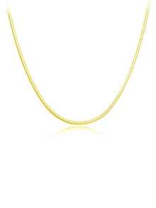 1pc Stainless Steel Snake Bone Necklace Chain, 18k Gold Plated, Simple & Fashionable, Delicate Chain, Luxury Style, Versatile Necklace Accessory Suitable For Girls And Women - Yellow Gold - View 6