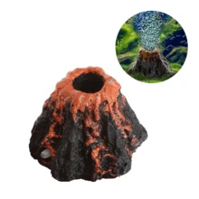 1 pieza Piedra de aire en forma de volcán para acuario, decoración de acuario, ornamento del paisaje del tanque de peces que genera burbujas de oxígeno, adecuado para pequeños tanques de peces, sin incluir la tubería de aire - Multicolor - Ver 8