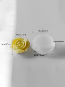[Khuôn silicon hình hoa] Khuôn silicon hình hoa bất đối xứng 3D - Đồ thủ công tự làm cho nến, hương liệu, xà phòng và đá khuếch tán dùng để trang trí nhà cửa - trắng - Xem 8