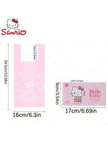Sanrio 10PCS/50PCS Sanrio Official Licence Cute Y2k Printed Kitty Garbage Bag Portable Tank Top Design - Perfect For Desktop, Travel, And Outdoor Neat Car Garbage Bag