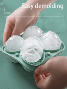 1pc/2pcs Rose Shaped Ice Cube Tray, Silicone Round Ice Ball Maker Mold - Multicolor - View 8