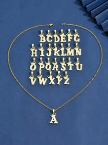 1 Pc Fashionable Intellectual Crystal Crown Initial Pendant Necklace For Teenagers 26 Letters Jewelry Noble Necklace Suitable For Boys Exquisite Birthday Gift