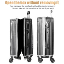Universal Luggage Protector, Anti-Drop And Anti-Scratch, With Zipper, Transparent Box Cover, Multiple Sizes Available Bag For School School Accessories School Stuff - Clear - View 4