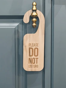 请勿打扰木制酒店门牌 - 禁止入内 - 私人 - 要求保护隐私 - 不可用原木 9.8x3.1 - 木質色 - 查看 8