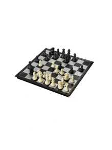 Premium 3-in-1 Holz-Schachspiel mit ausklappbarer Aufbewahrung, inklusive klassischem Schach, Dame und Backgammon, für Erwachsene