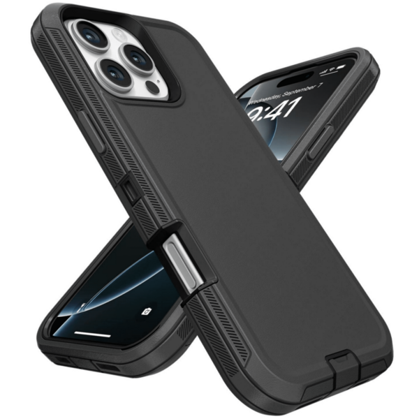 FOGEEK FOGEEK Mehrschichtige Schutzabdeckung stoßfest, sturzfest, rutschfest, schwere Schutzausführung (3 in 1), kompatibel mit iPhone 16, 16 Plus, 16 Pro, 16 Pro Max, Galaxy, Smartphones wasserdicht kratzfest