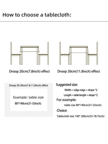 1pc Elegant Large Floral Tablecloth, French Vintage Lace Rectangular Table Cover, Retro Baroque Style For Coffee/Dining Table, Dust Cover