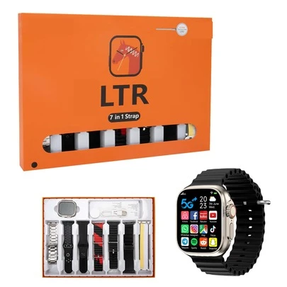 Reloj inteligente 7+1 Super 7, reloj deportivo para hombre y mujer, carga inalámbrica y llamadas Bluetooth, monitorización de hasta 106 deportes, compatible con Android e iOS