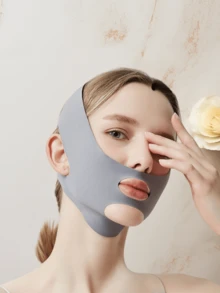 Reusable Face Lift Bandage For Women, Face Mask For Face Slimming, Suitable For Daily Wear - Grey - View 1