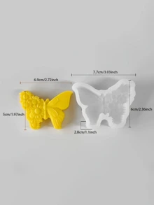 1 pieza Molde de silicona con diseño de flores y mariposas para hacer velas aromáticas artesanales del Día de la Madre, molde DIY para decoración de mariposas, molde de yeso, molde de pegamento, molde de piedra difusora y resina, fácil de hacer, quitar y limpiar