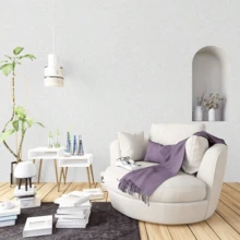 1 Rollo, Papel tapiz con textura de seda, Papel tapiz autoadhesivo y extraíble de PVC, Adecuado para encimeras de cocina, dormitorio y sala de estar, Decoración de pared, Decoración del hogar y renovación de muebles. Papel tapiz para decoración de habitaciones, papel tapiz de baño, vinilos decorativos de pared, decoración de pared - Blanco - Ver 5