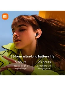Redmi Buds 4 有源耳机 白色，AI 通话降噪，IPX4 防水，播放时间长达 28 小时，Google 快速配对，12 毫米动圈单元 - 白色 - 查看 10