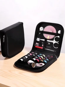 1 件便携式缝纫套件家用缝纫工具 128 件/套线盒补针穿线器手工缝纫用品 - 彩色 - 查看 3