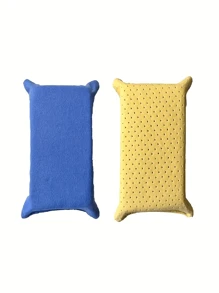 1pc Cleaning Sponge, Scouring Pad, Square Dishwashing Cloth, Basic Dishwashing Cloth, Sink Or Stove Fabric, Washable Antibacterial Brush, Kitchen Supplies, Kitchen Cleaning Tools. Suitable For Kitchen, Bathroom, Glass