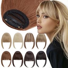 Synthetic Air Bangs Wig For Women's Opening Natural Forehead French Fake Bangs Patch With Straight Bang Hair Extensions - Multicolor - View 3