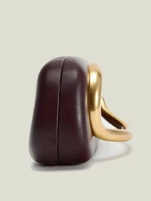 Stylish And Simple Metal Buckle Decorative Clutch Bag, Dinner Bag, European And American Retro Dinner Bag, Metal Chain, Box Bag, Suitable For Parties., Bags Ladies Elegant, Bag For Women Elegant, Luxury, Perfectly Matching With Prom Dresses For Women, Prom Accessories,Sequin Dress Women,Sparkly Dress,Elegant Dresses For Women, Elegant Prom Bag