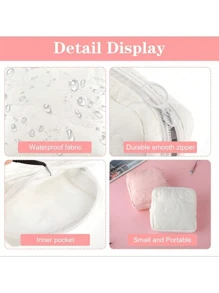 1 pièce Sac de rangement pour serviettes hygiéniques, sac organisateur de cosmétiques, pochette portable imperméable