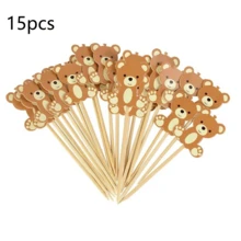 35 chiếc tăm hình gấu dùng để pha chế cocktail, que đựng thức ăn, nĩa trái cây tráng miệng, trang trí bánh cupcake tự làm cho tiệc cưới, quà tặng tiệc, đồ trang trí sinh nhật, đồ trang trí tiệc theo chủ đề động vật, đồ trang trí tiết lộ giới tính, đồ trang trí tiệc sinh nhật cho trẻ em - Nhiều màu - Xem 7