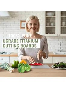 Planche à découper en acier inoxydable - Double face, résistante à la rouille, pour la viande, les fruits et les légumes - Tapis à découper de cuisine haut de gamme avec une hygiène améliorée