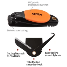 Cortadora de línea de pesca multifuncional mini, accesorio de herramienta de pesca, tijeras de línea de pesca de acero inoxidable, material de acero inoxidable portátil mini, conveniente para llevar herramientas de pesca