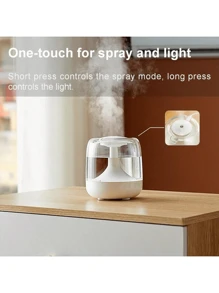 Humidificador transparente de larga duración de 650ml con modos de niebla continua e intermitente, humidificador con luz nocturna de siete colores, humidificador de aceites esenciales, adecuado para salas de estar, dormitorios, oficinas y diversos entornos como regalo para Navidad y Año Nuevo