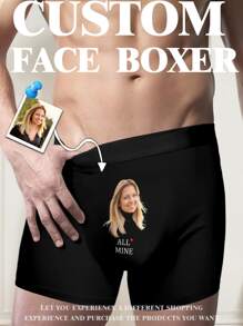 Custom Men's Boxer Shorts With Face – Personalized Funny Underwear For Boyfriend, Husband, Or Him – Unique Gift For Valentine's Day, Birthday, Anniversary, Or Holiday – Cute, Adorable, Colorful Novelty Briefs (XS-3XL)