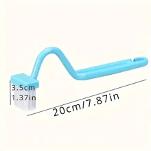 3pcs/Set Toilet Brush With Extended Handle, V-Shaped Plastic Corner Cleaning Brush, Suitable For Bathroom And Outdoor, No Battery Needed, Bendable, Blue, Green, Pink Colors