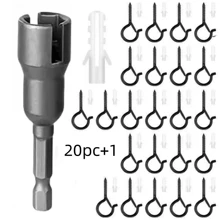 Heavy-Duty Metal Screw Hooks For Indoor/Outdoor Use - Perfect For Hanging Plants, LED Lights, Wind Chimes & Garage Decor