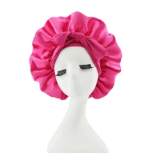 1PC Luxurious Satin Silky Bonnet With Adjustable Tie - Lightweight Hair Protection Cap For All-Night Comfort, Hair Care, And Shower Luxurious Satin & Silk Bonnet For Sleeping - Adjustable Comfort Fit With Tie Band - Unisex Night Hair Protection For Men & Women
