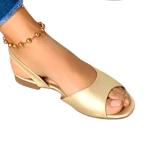 Sandalia Slide Samar Casual para vacaciones - Dorado - Ver 2