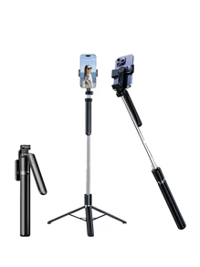 Asta per selfie telescopica pieghevole portatile in lega da 170 cm/66,9 pollici con supporto per telefono cellulare, telecomando Bluetooth, rotazione a 360°, anti-shake, adatta per riprese video e registrazione della vita quotidiana