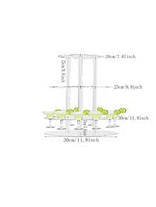 3-Tier Acrylic Champagne Tower Display Rack With 28 Slots, Floating Champagne Glass Holder For Party, Wedding, Celebration, Halloween And Christmas Party Supplies - Transparent - View 8