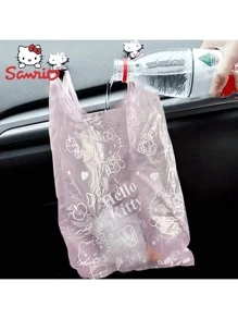 Sanrio 10PCS/50PCS Sanrio Official Licence Cute Y2k Printed Kitty Garbage Bag Portable Tank Top Design - Perfect For Desktop, Travel, And Outdoor Neat Car Garbage Bag
