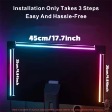 1pc 24-Inch RGB LED Monitor Backlight Strip, USB Powered, Suitable For Home Decor, Gaming Room, Esports Environment (Random Button Style) - Multicolor - View 6